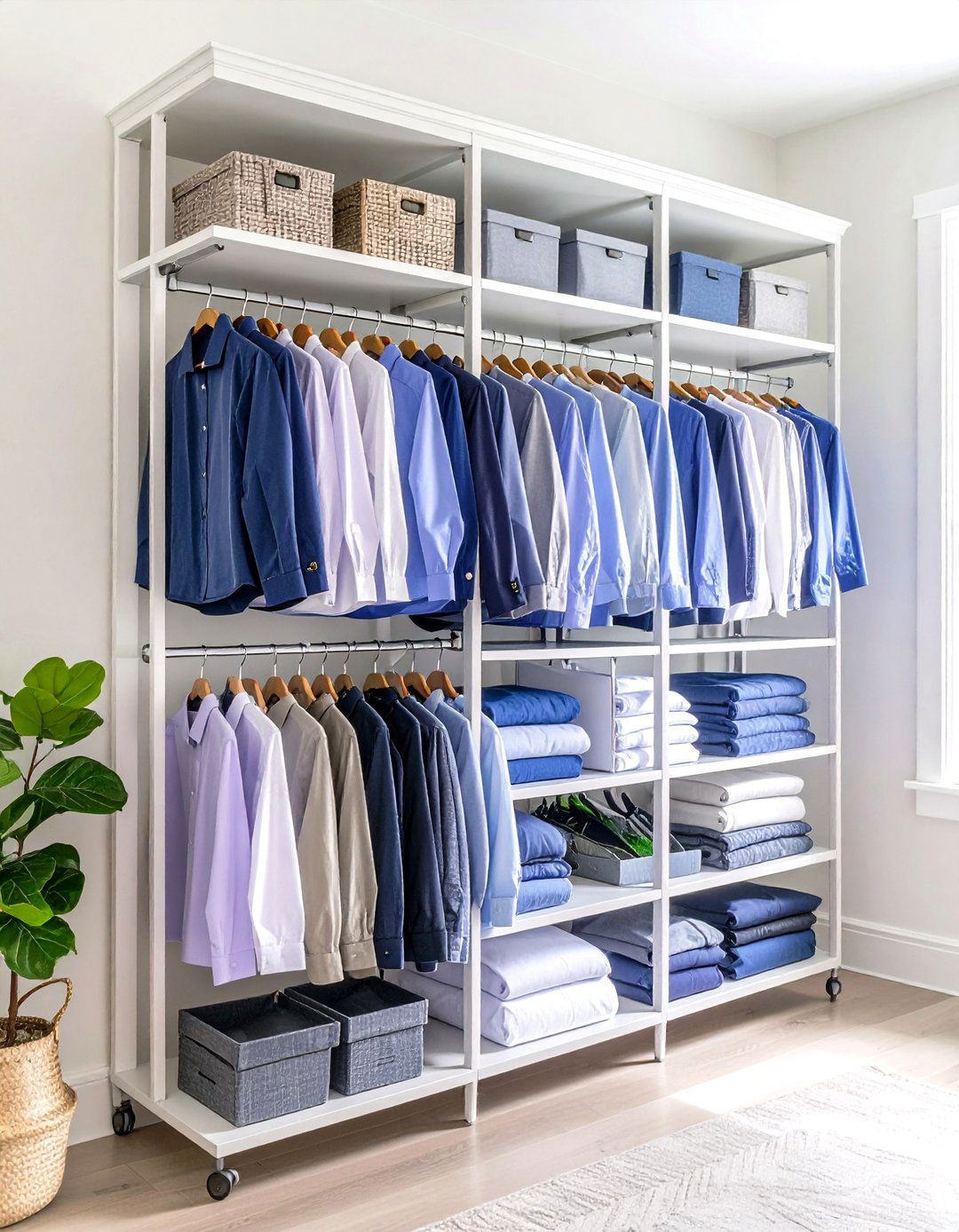 Multi Tiered Hanging Clothes Storage Organizer - 20 Clothes Storage Ideas