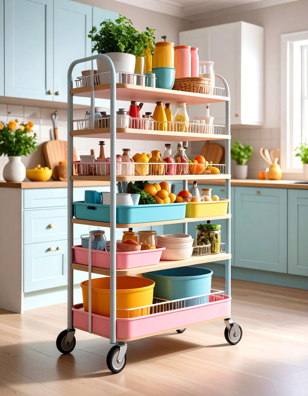 Multi Tiered Rolling Carts - 20 Storage Ideas