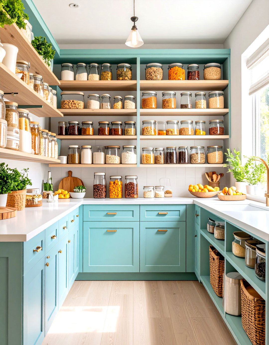 Multi Zone Kitchen Pantry with Specialized Storage Areas - 20 Kitchen Pantry Ideas