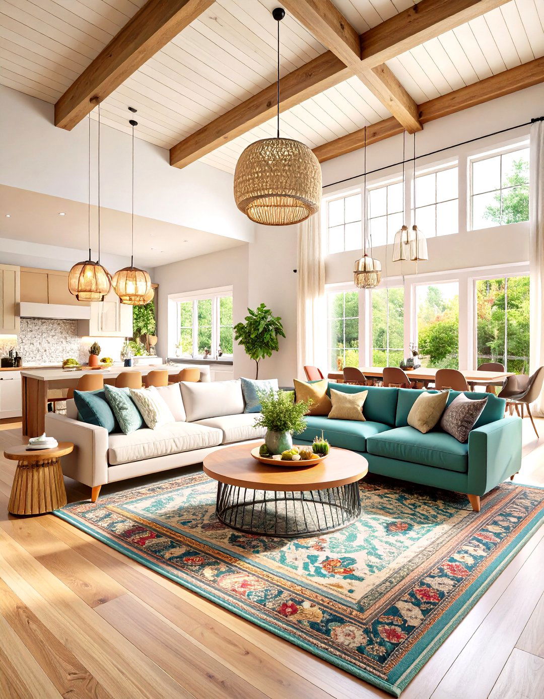 Multi Zone Open Concept Vaulted Ceiling Living Room - 20 Open Concept Vaulted Ceiling Living Room Ideas