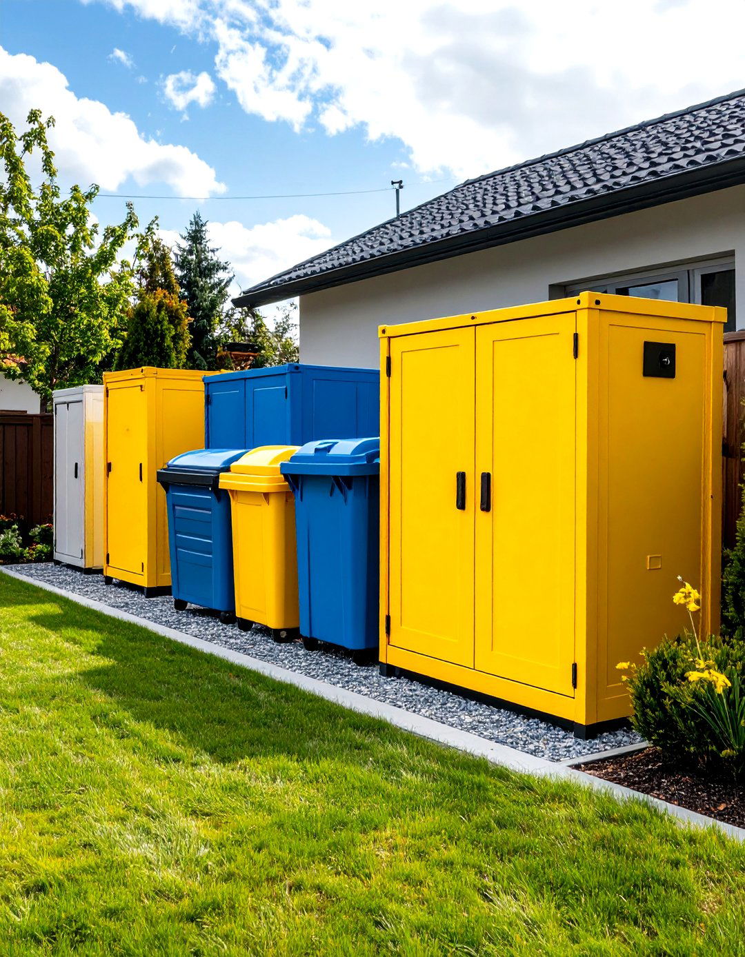 Multi Zone Outdoor Toy Storage Complex - 20 Outdoor Toy Storage Ideas