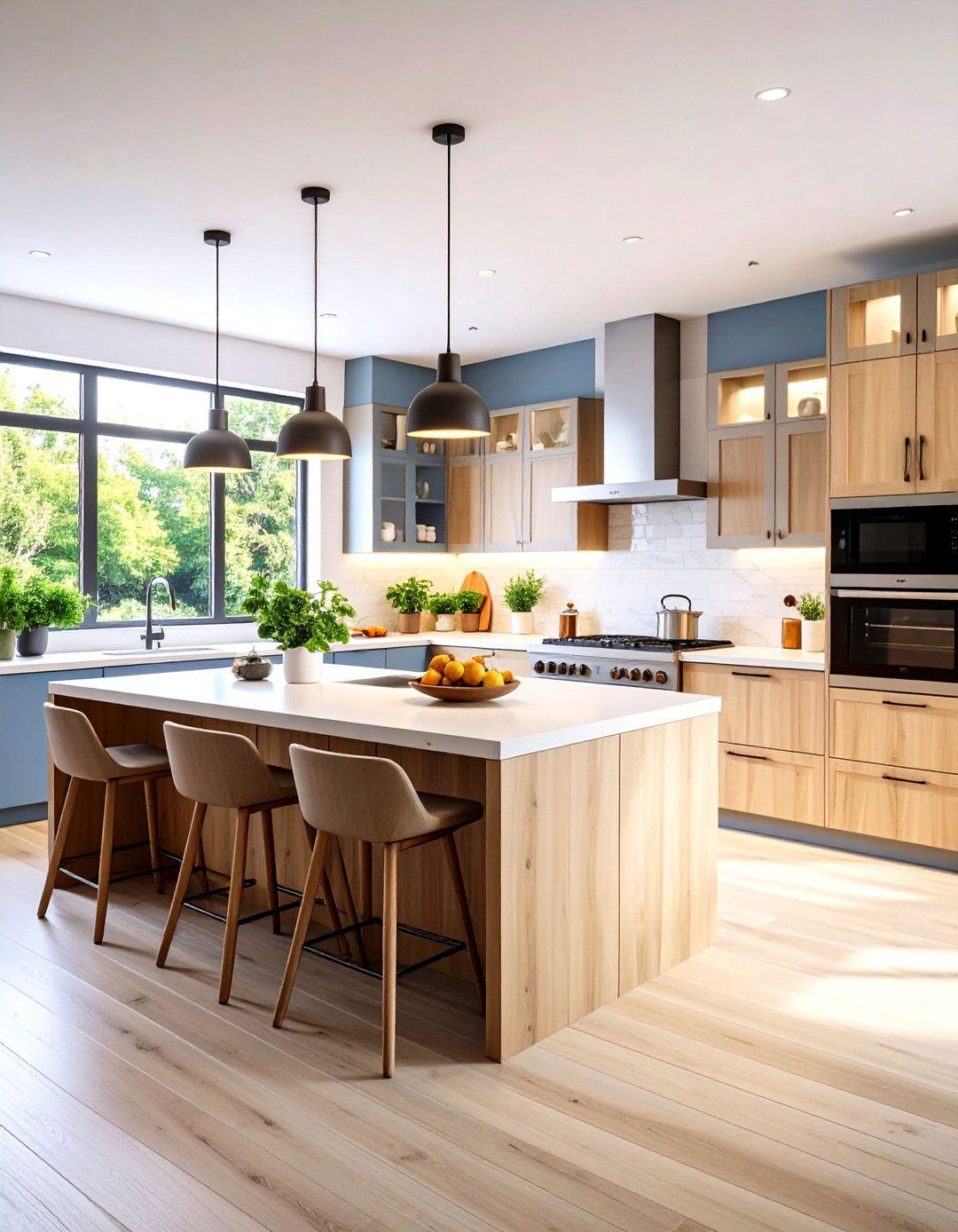 Multi Zone Transitional Kitchen with Distinct Areas - 20 Transitional Kitchen Ideas