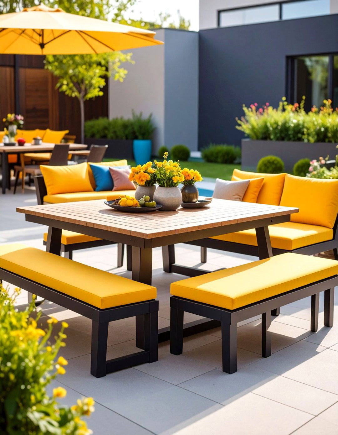 Multi functional Outdoor Seating with Convertible Features - 20 Outdoor Seating Ideas