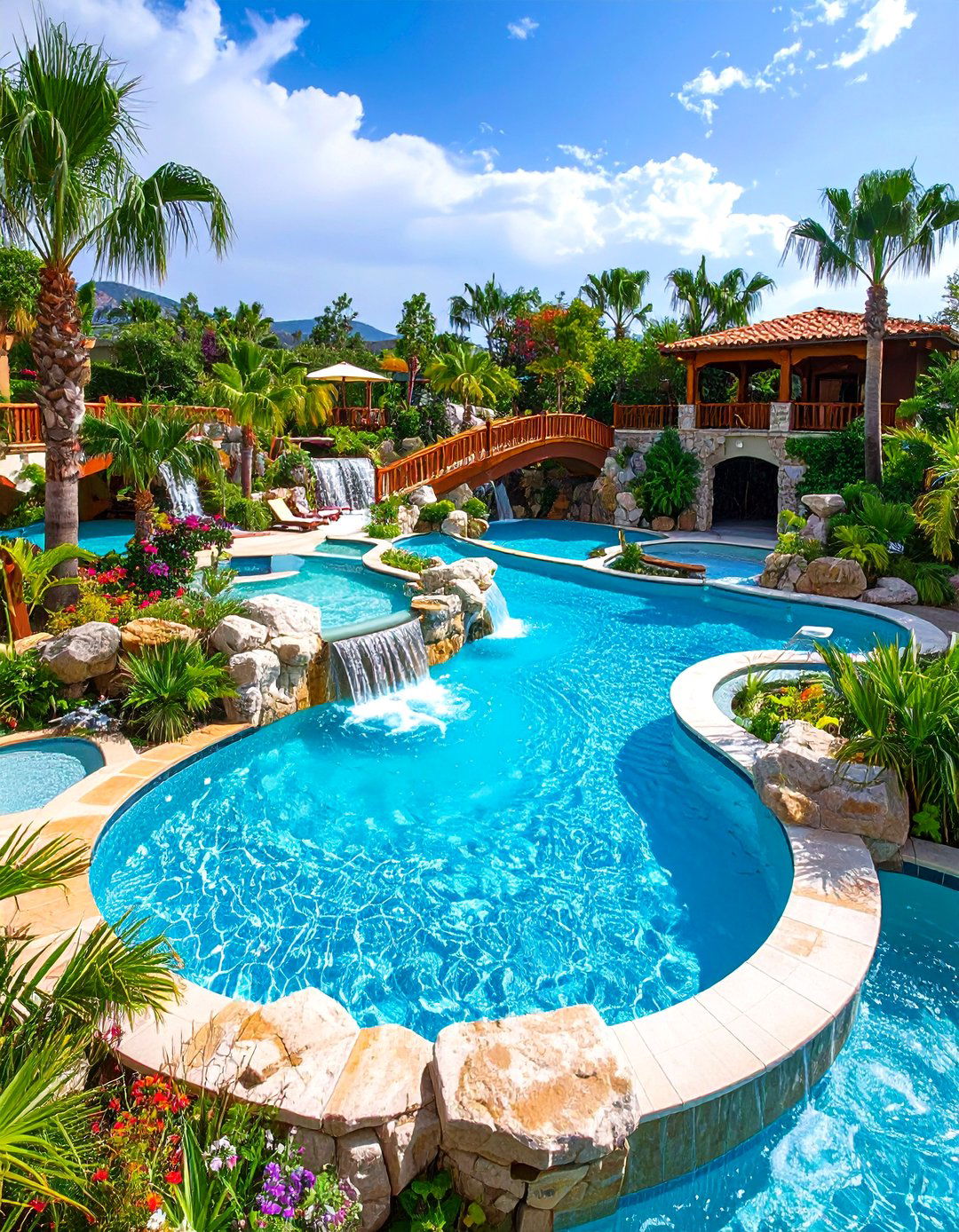 Multi level Lagoon Pool Design - 20 Lagoon Pool Design Ideas