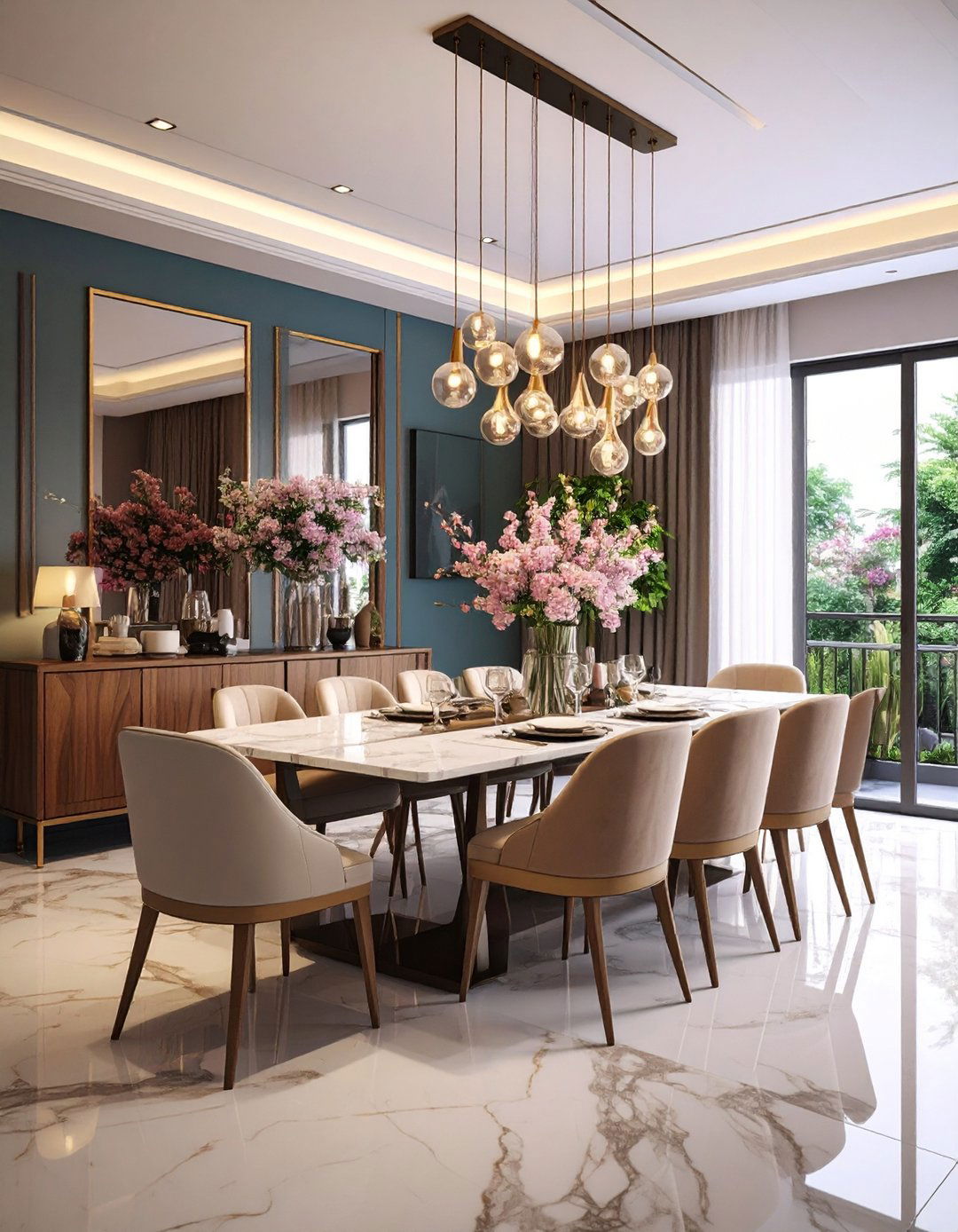 Multifunctional Glam Dining Spaces - 20 Glam Dining Room Ideas