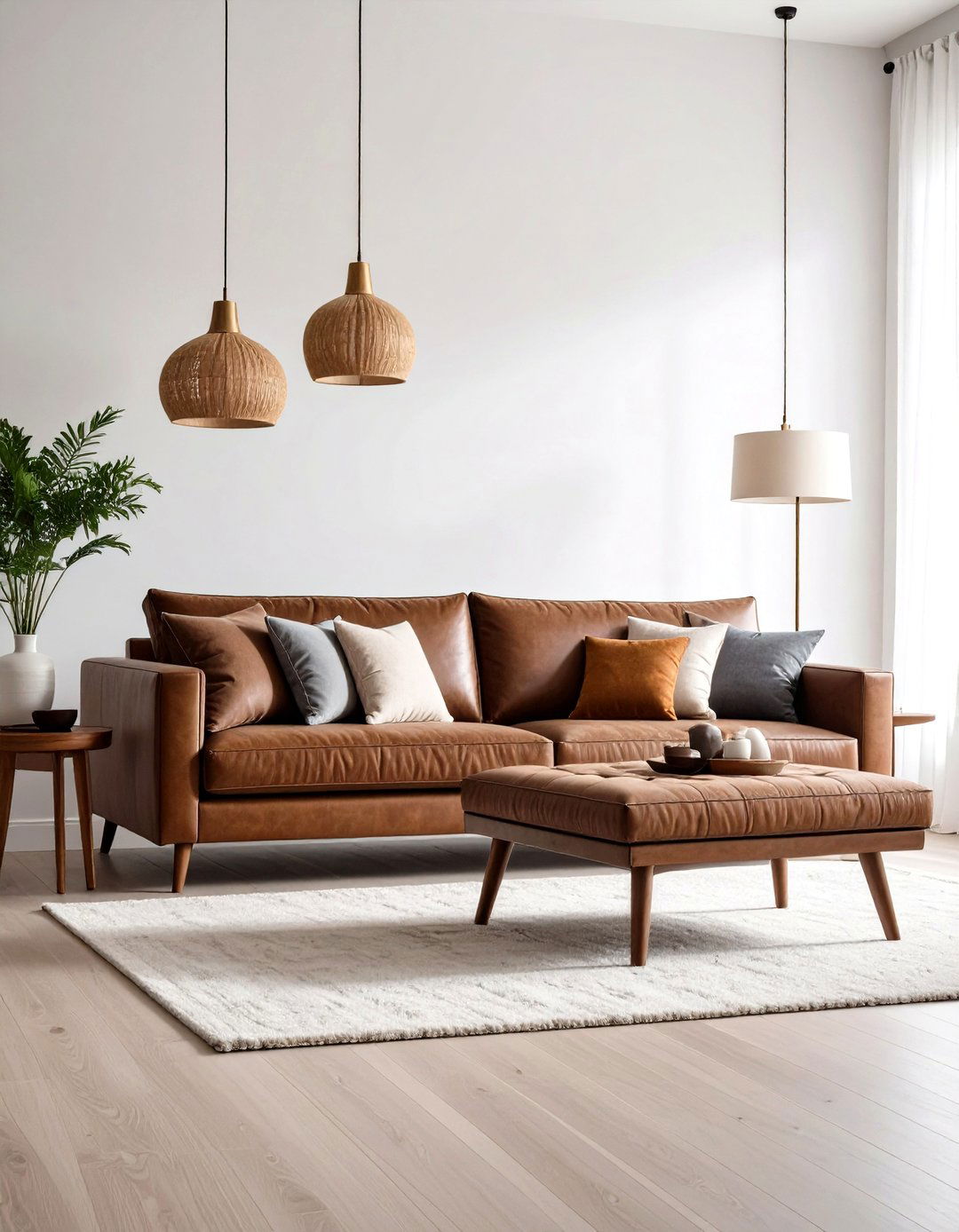 Multifunctional Ottomans and Side Tables - 20 Dark Brown Couch Living Room Ideas