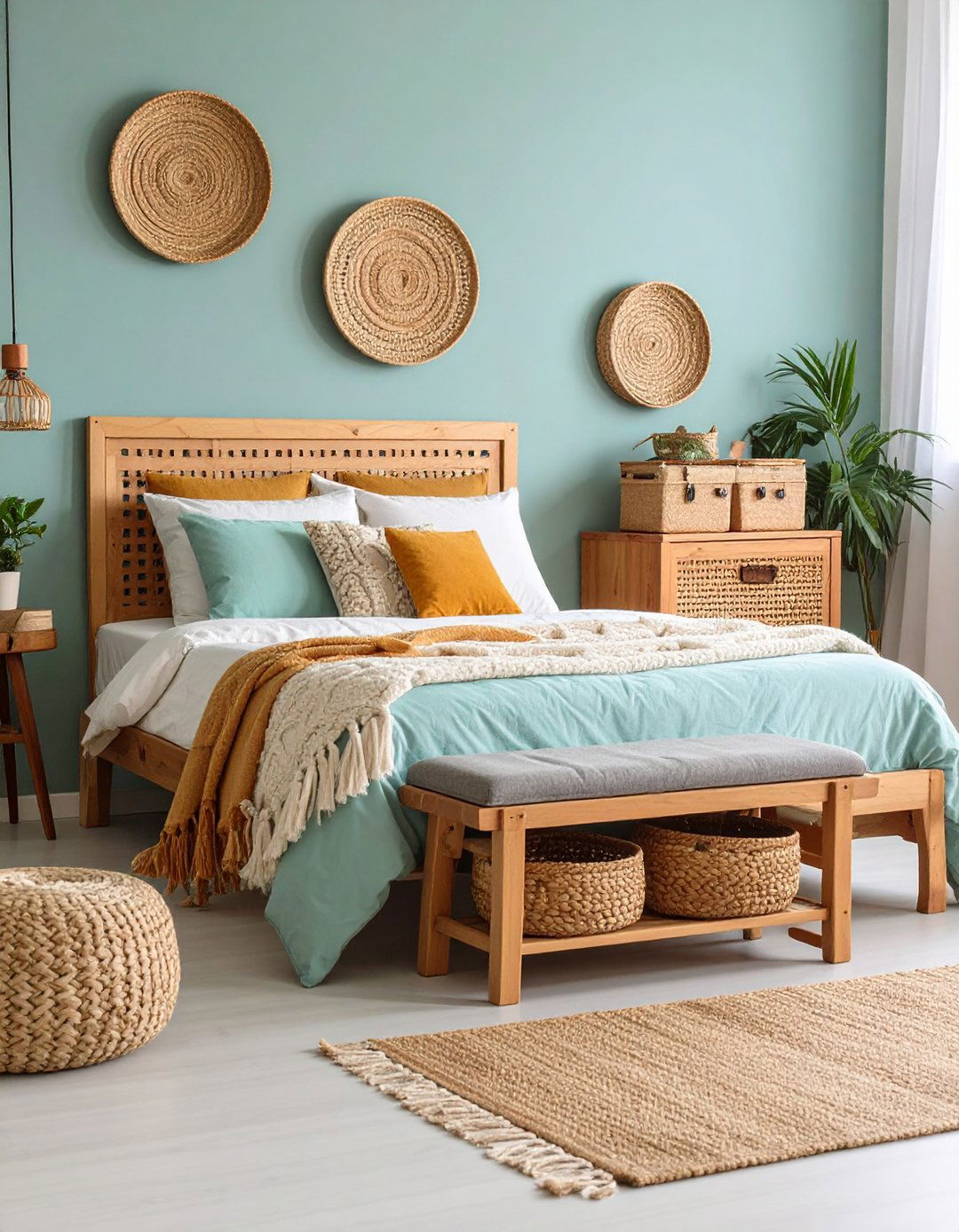 Multifunctional Storage Keeps the Boho Bedroom Clutter Free - 20 Girls Boho Bedroom Ideas
