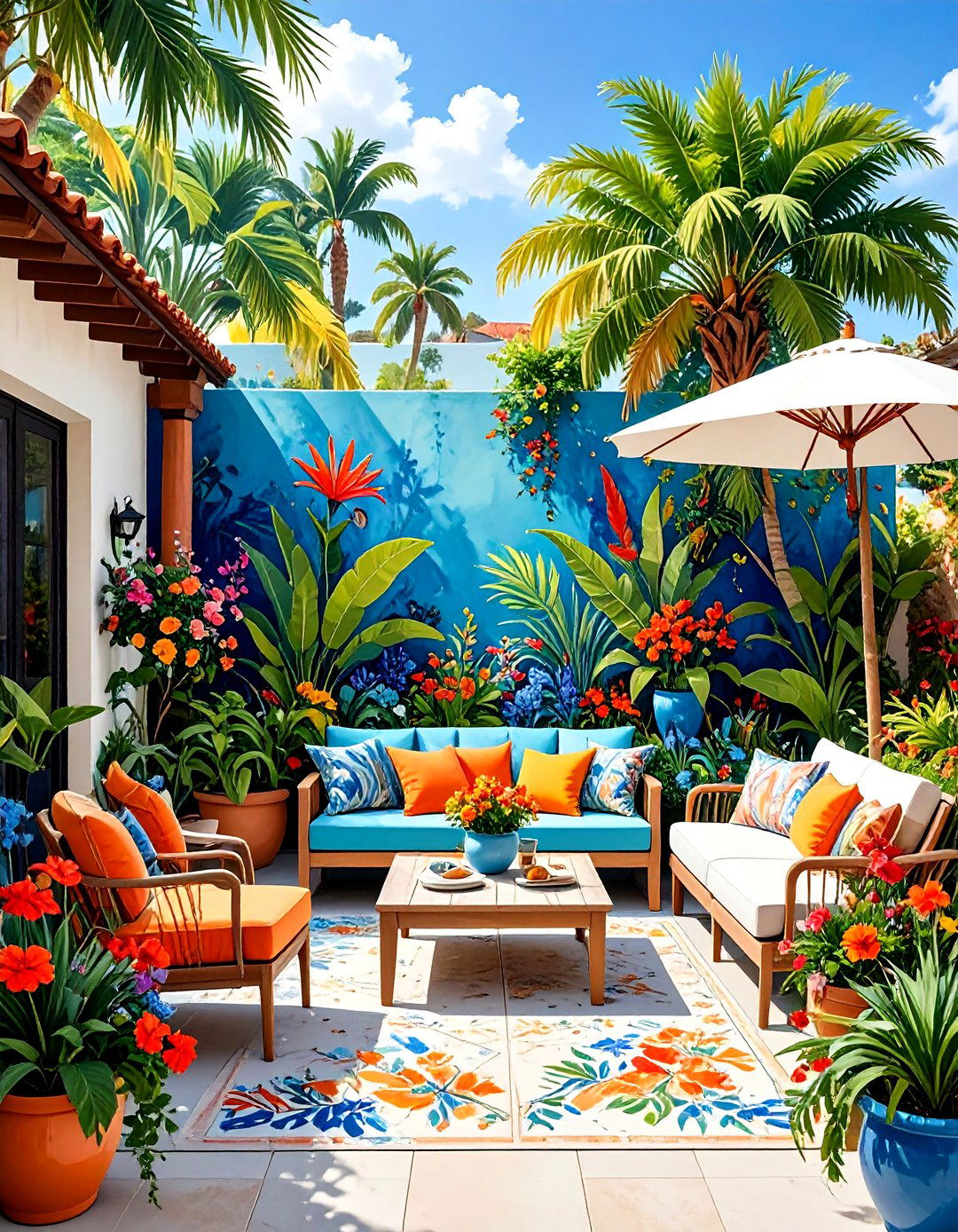 Mural Art Patio Wall Concepts - 20 Patio Wall Ideas