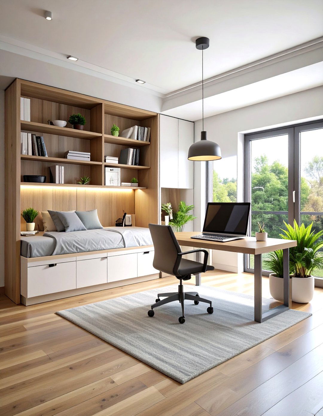 Murphy Bed Home Office for Couples Room - 20 Home Office for Couples Ideas and Designs