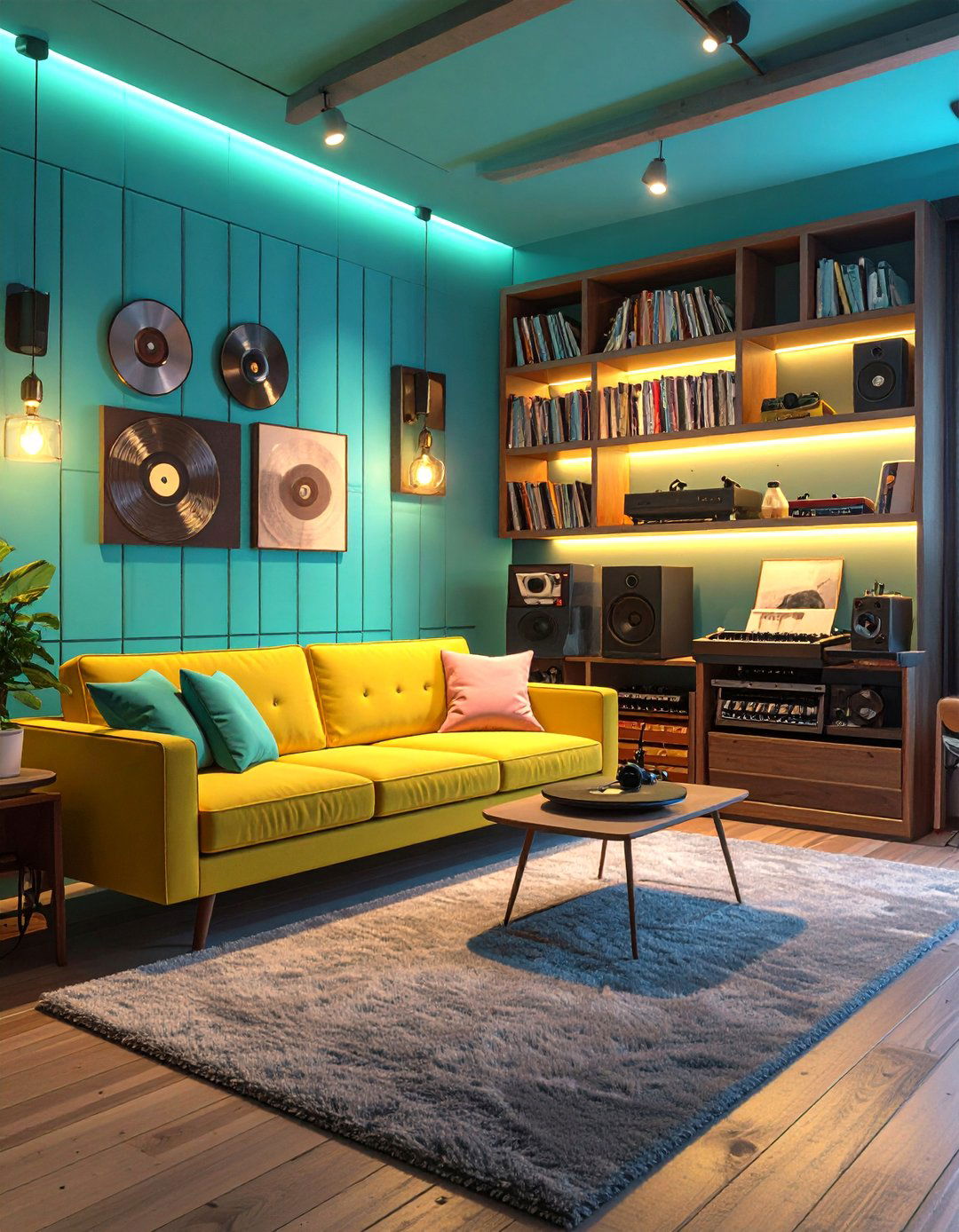 Music and Media Lounge - 20 She Shed Interior Ideas