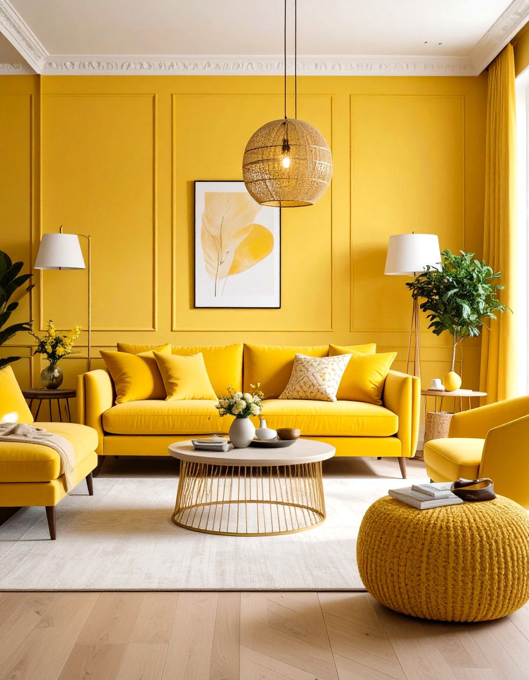 Mustard Yellow Living Room Sofa - 20 Yellow Living Room Ideas