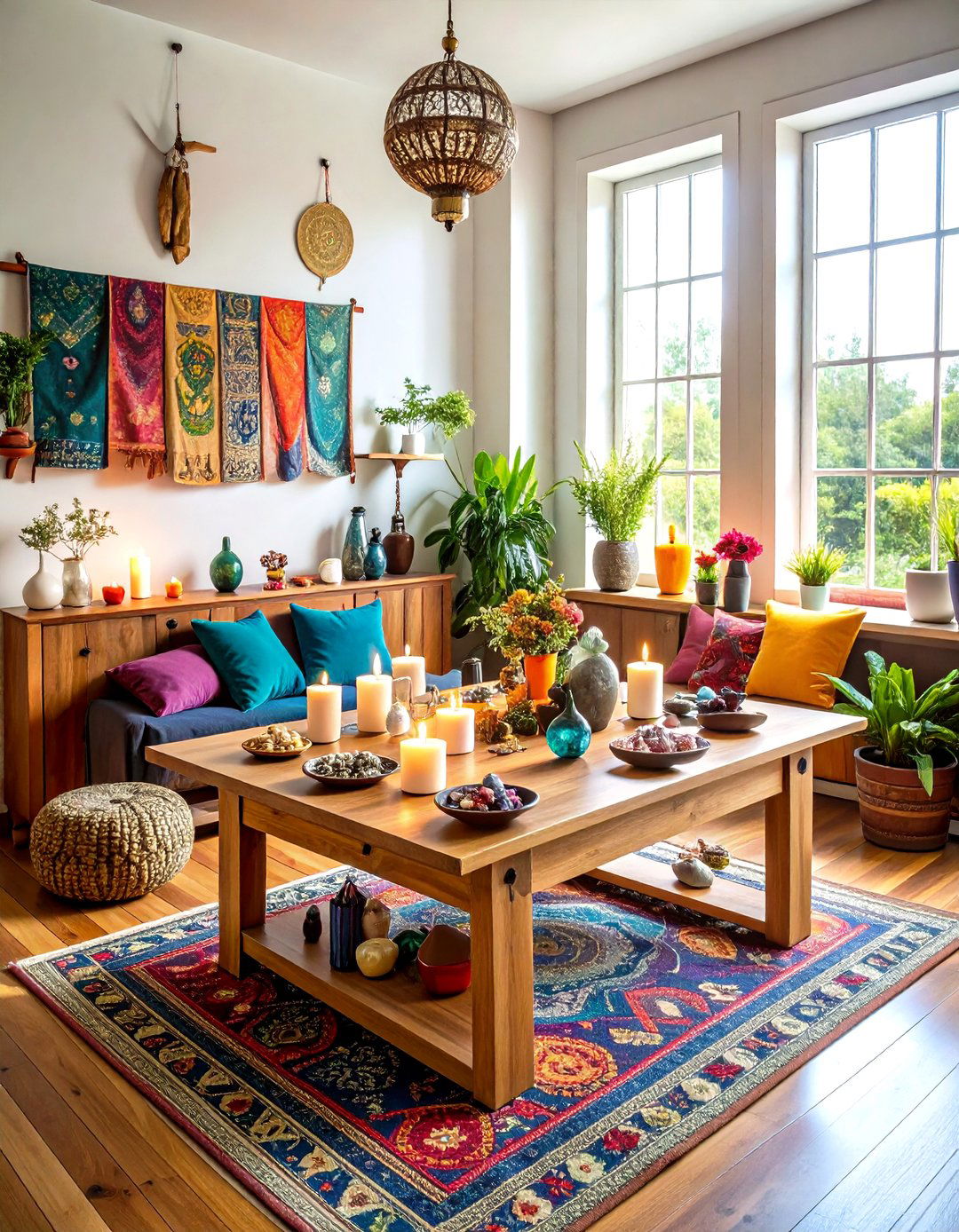 Mystical Altar Corner Witchy Living Room Setup - 20 Witchy Living Room Ideas