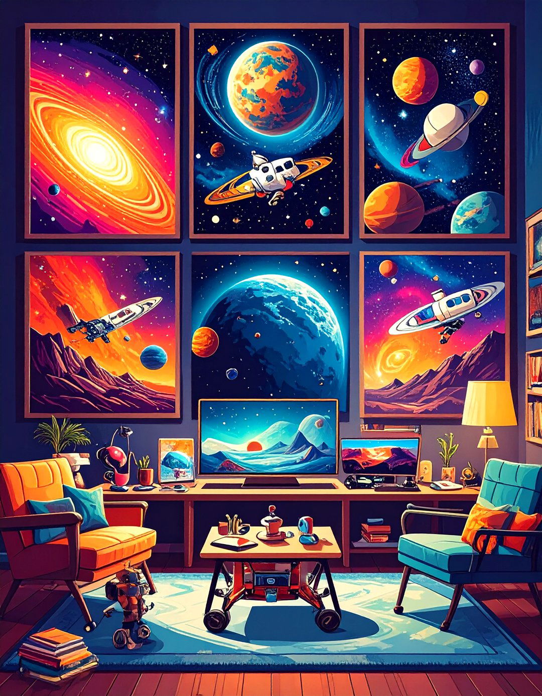 NASA Posters and Vintage Prints - 20 Space-themed Room Ideas