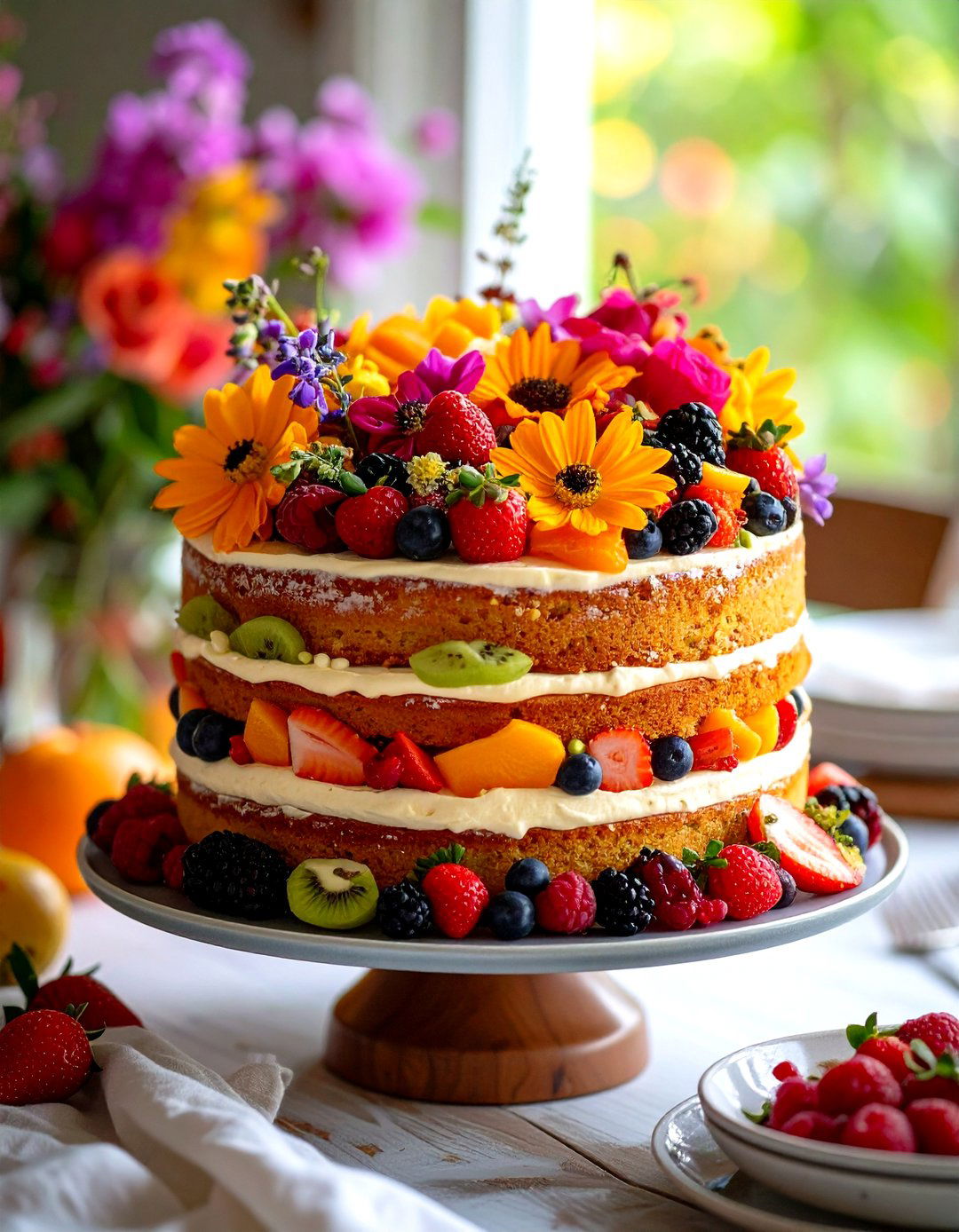 Naked Cake Rustic Charm - 20 Small Wedding Cake Ideas