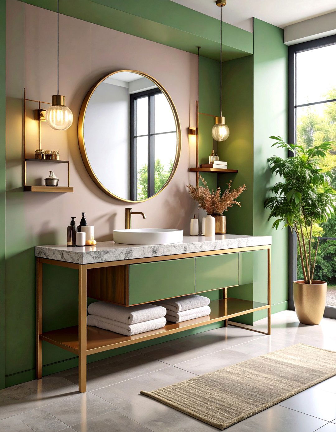 Narrow Console Vanity - 20 Small Bathroom Vanity Ideas