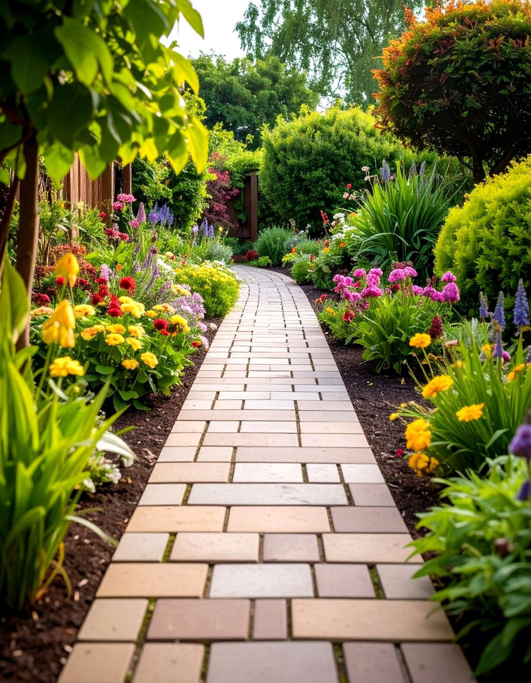 Narrow Paver Walkway - 20 Paver Walkway Ideas