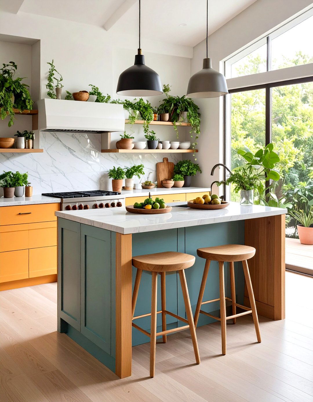 Narrow Rolling Island - 20 Small Kitchen Island Ideas