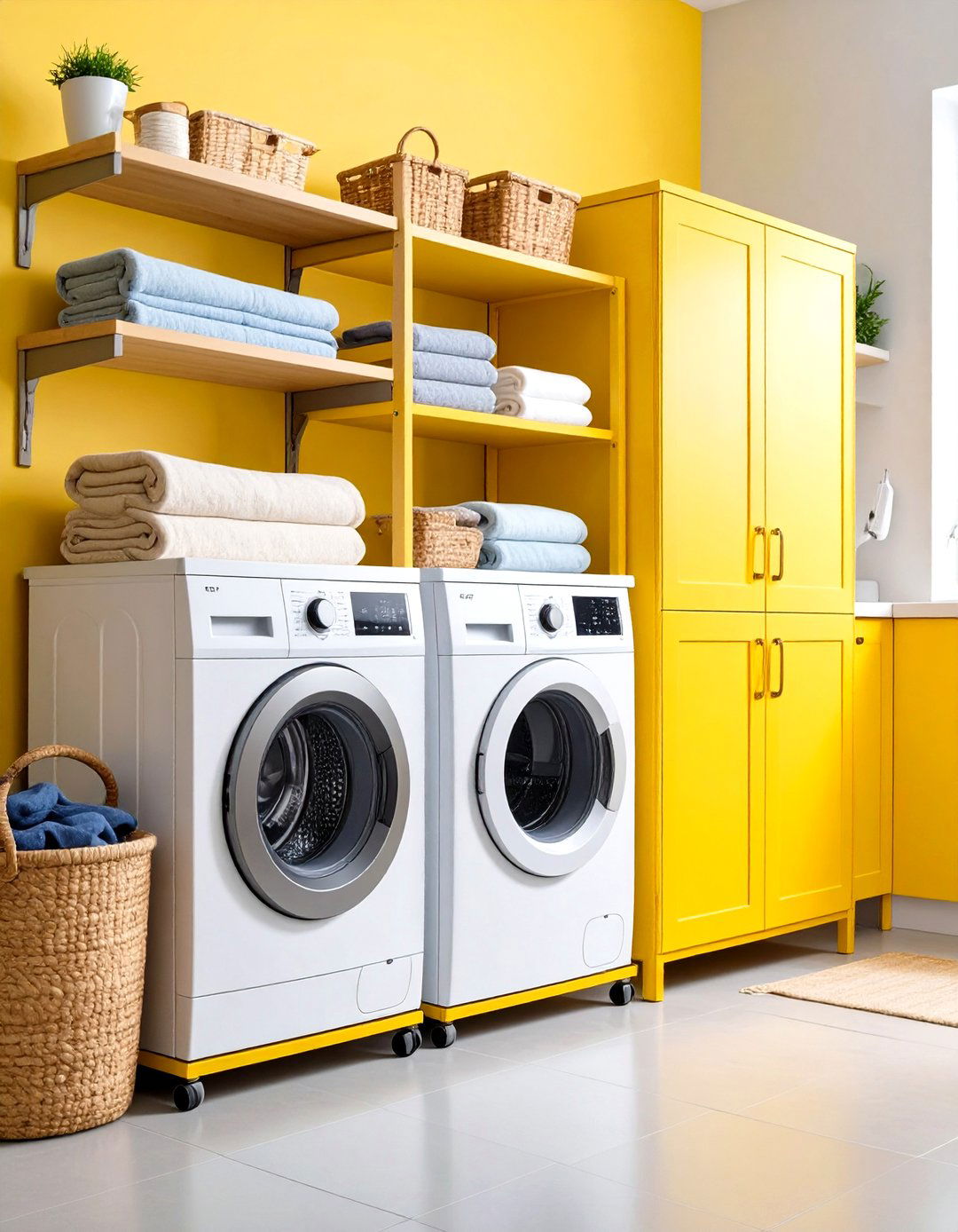 Narrow Slide Out Laundry Room Shelf Tower - 20 Laundry Room Shelf Ideas