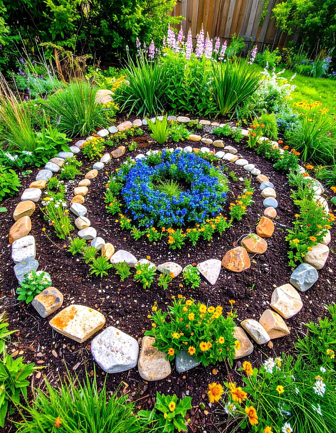 Native Plant Spiral - 20 Spiral Garden Design Ideas