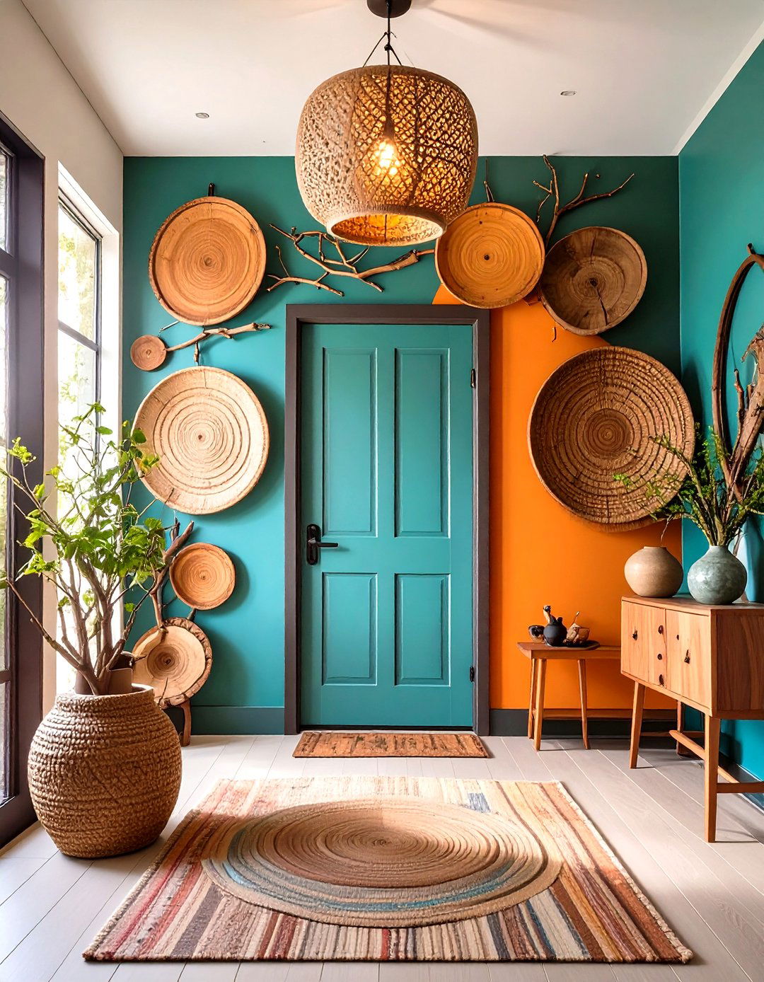 Natural Branch and Twig Wall Art Compositions - 20 Rustic Wall Decor Ideas