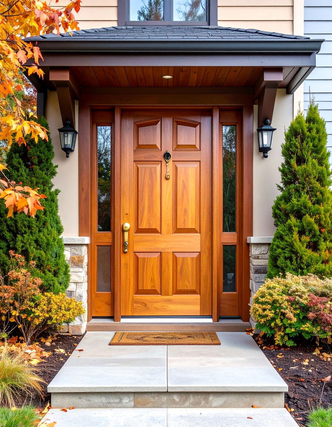 Natural Cedar Stain Front Door - 20 Cedar Front Door Colors Ideas