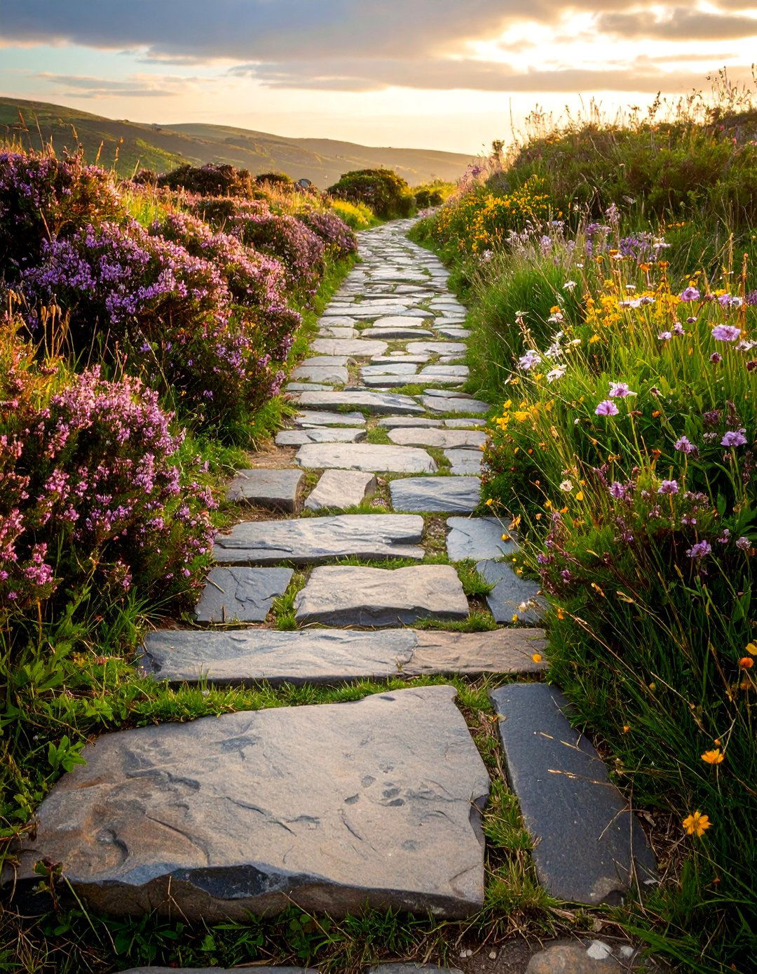 Natural Cleft Bluestone Walkway with Rustic Texture - 20 Bluestone Walkway Ideas