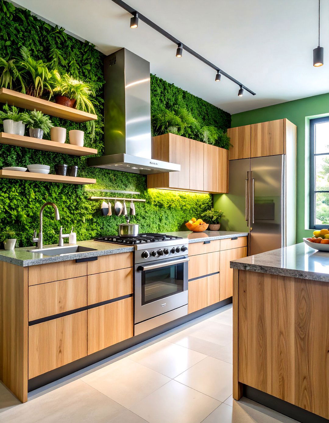 Natural Fiber Kitchen Accent Wall with Organic Texture - 20 Kitchen Accent Wall Ideas