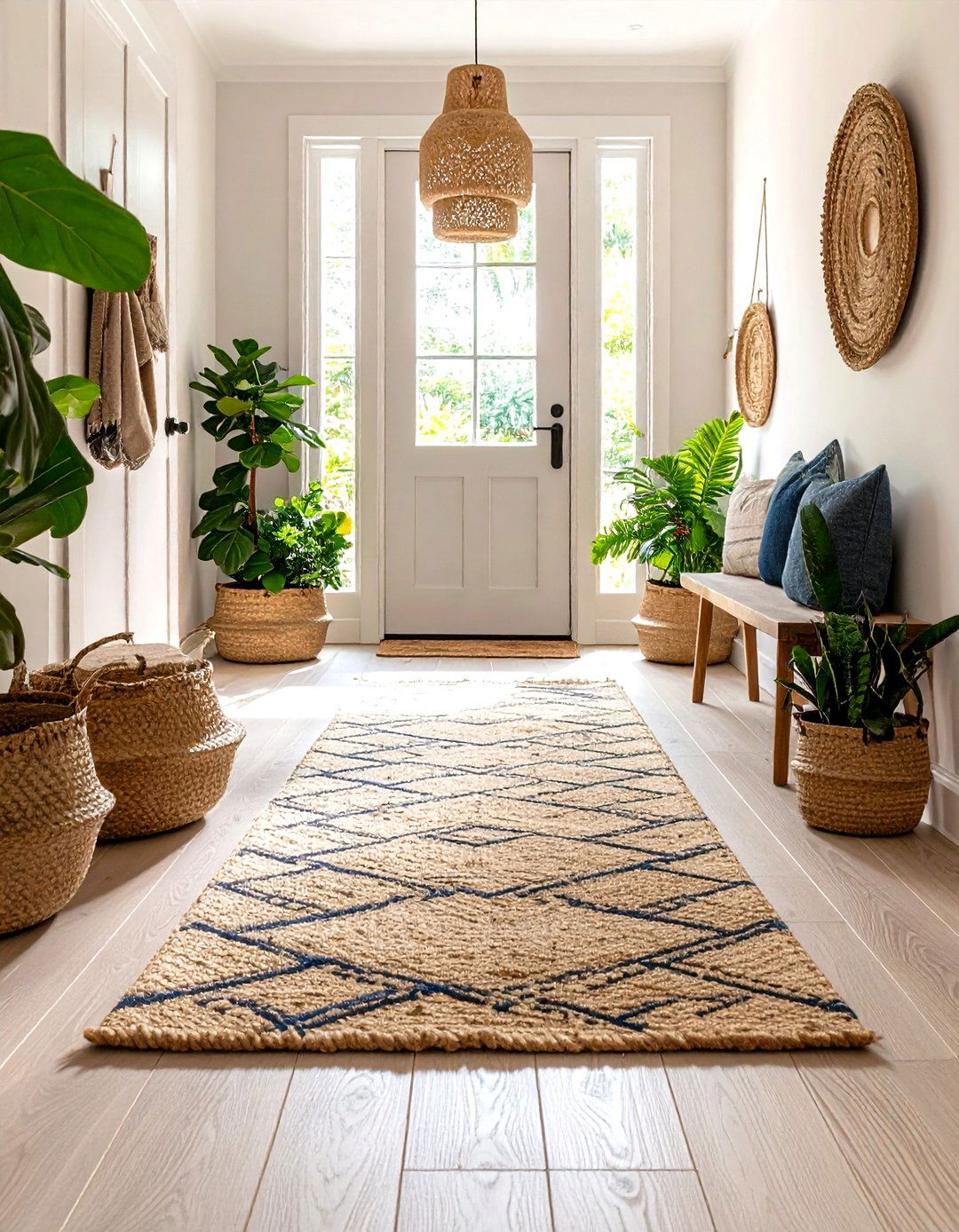 Natural Fiber Rugs - 20 Scandinavian Entryway Ideas