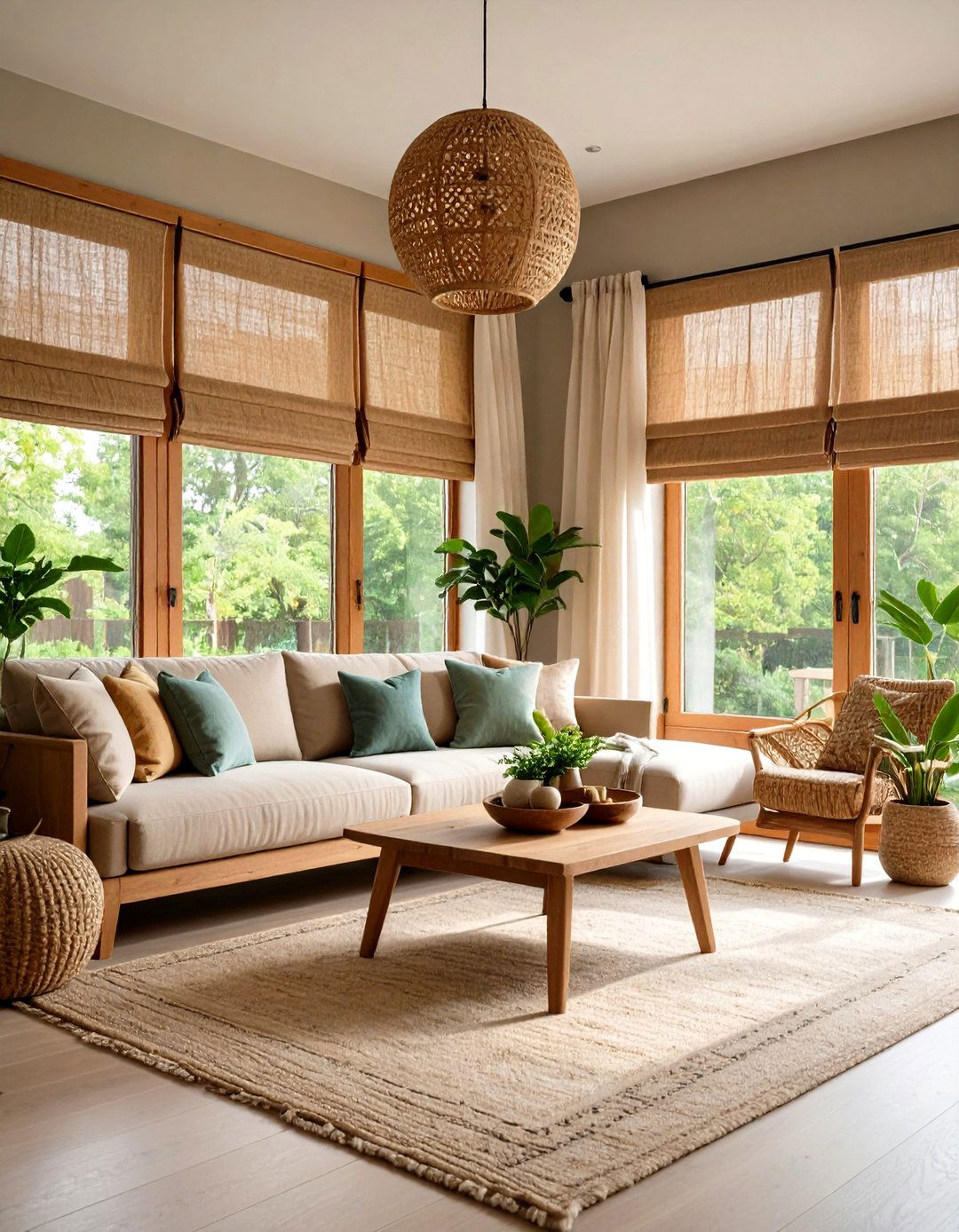 Natural Fiber Window Treatments Elevate Boho Cottage Style - 20 Boho Cottage Style Decor Ideas