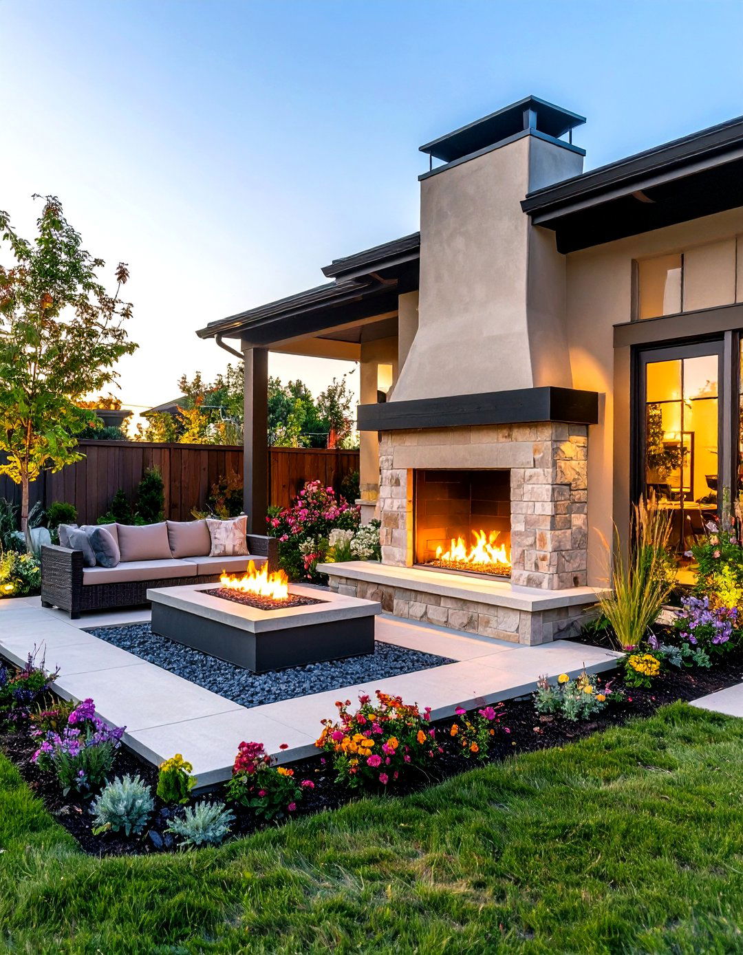 Natural Gas Outdoor Corner Fireplace - 20 Outdoor Corner Fireplace Ideas