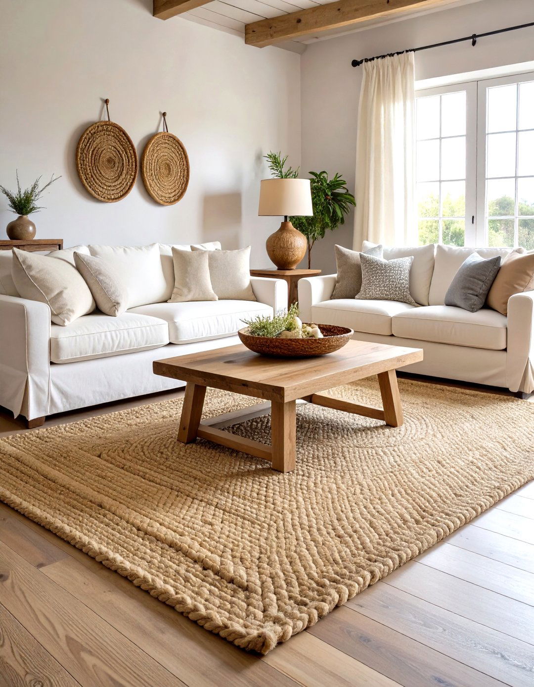 Natural Jute Fiber Boho Rug - 20 Boho Rug Ideas