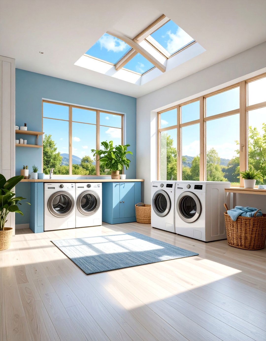 Natural Light Integration Laundry Room Lighting Strategy - 20 Laundry Room Lighting Ideas