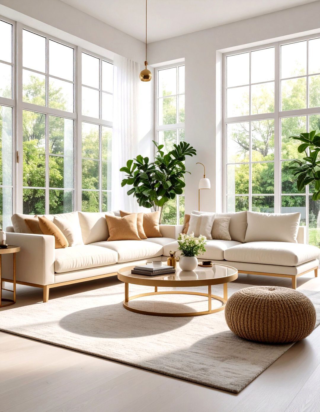 Natural Light Joanna Gaines Living Room with Window Emphasis - 20 Joanna Gaines Living Room Ideas