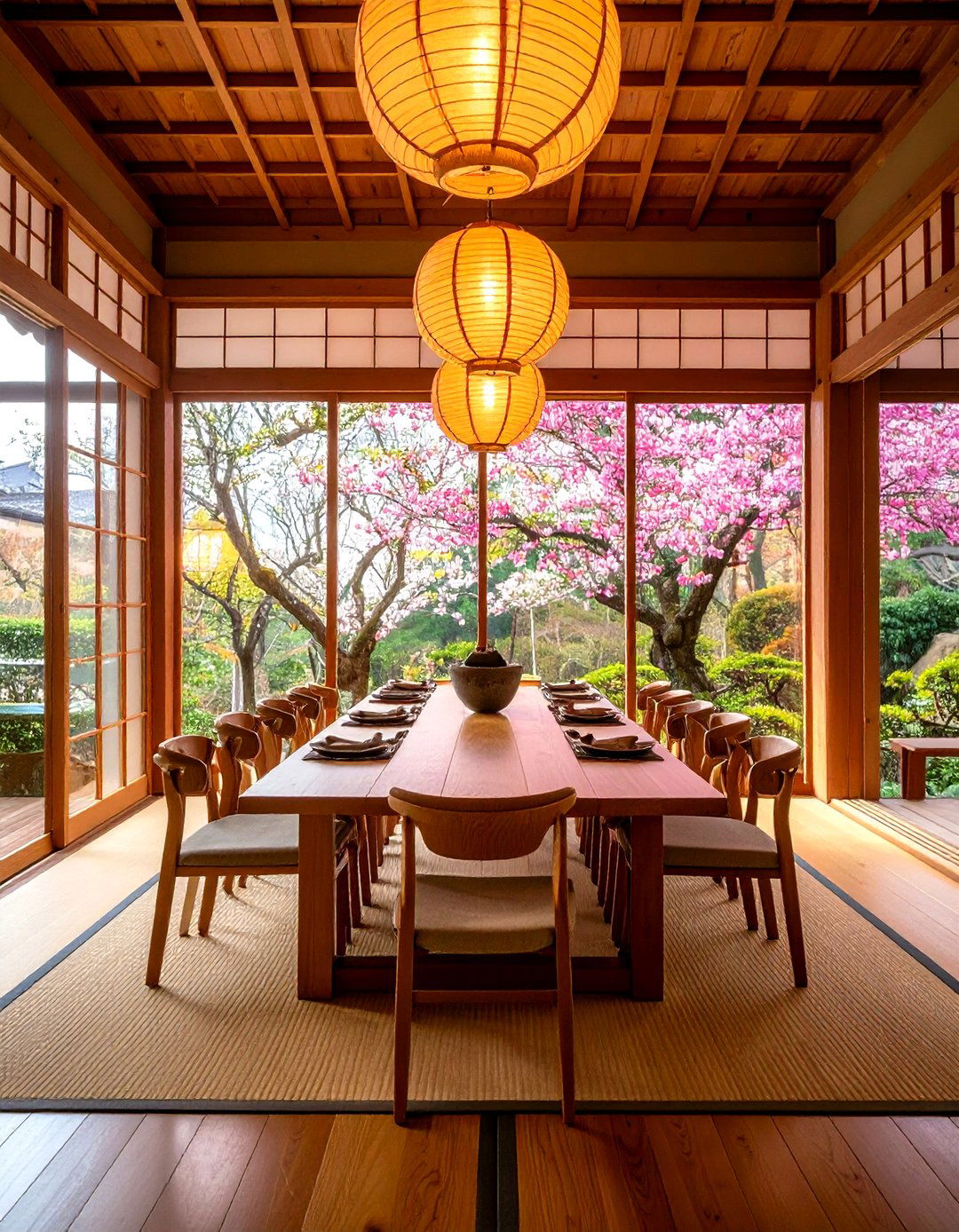 Natural Lighting Japanese Dining Room - 20 Japanese Dining Room Ideas