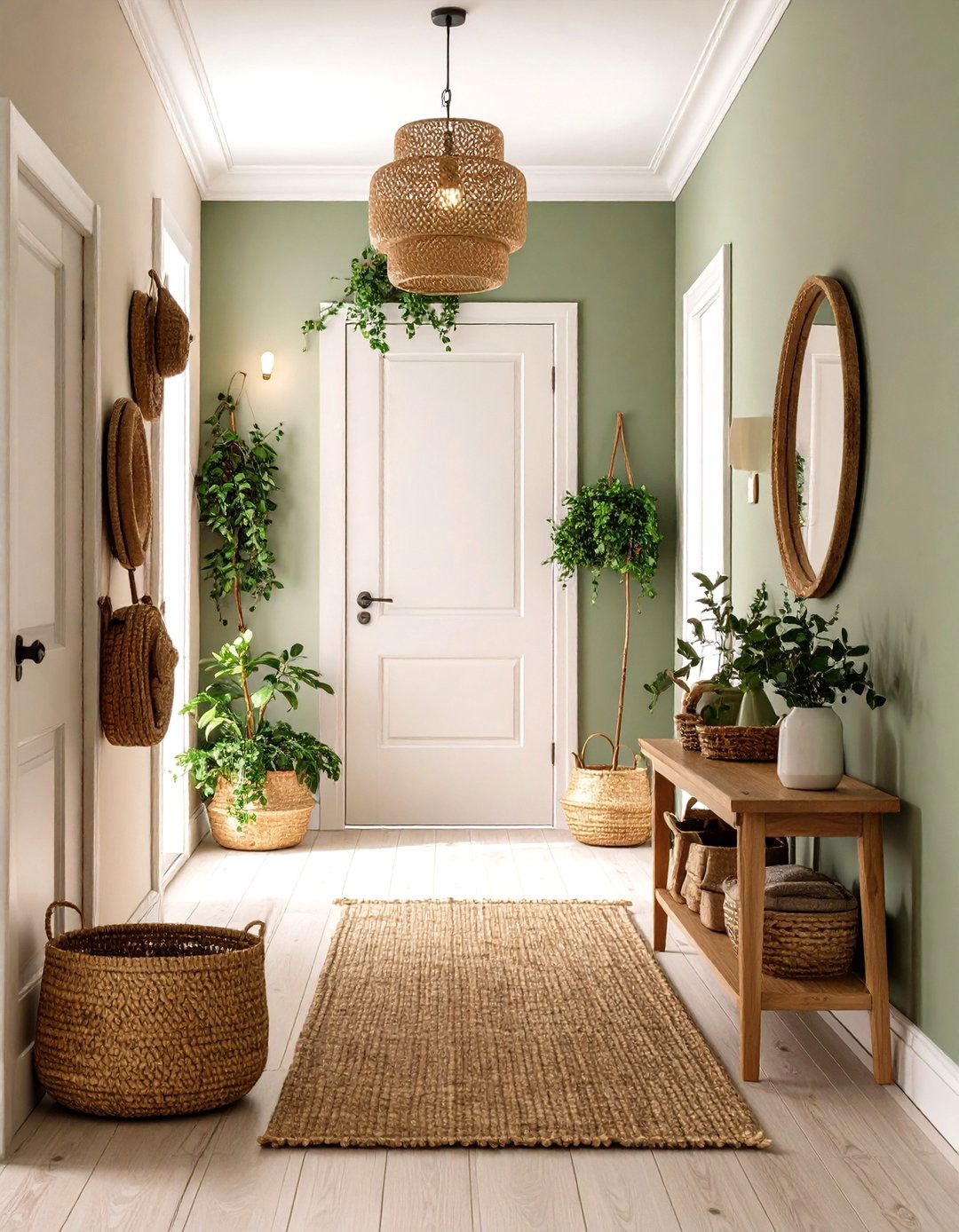 Natural Materials for a Calming Hallway - 20 Hallway Ideas