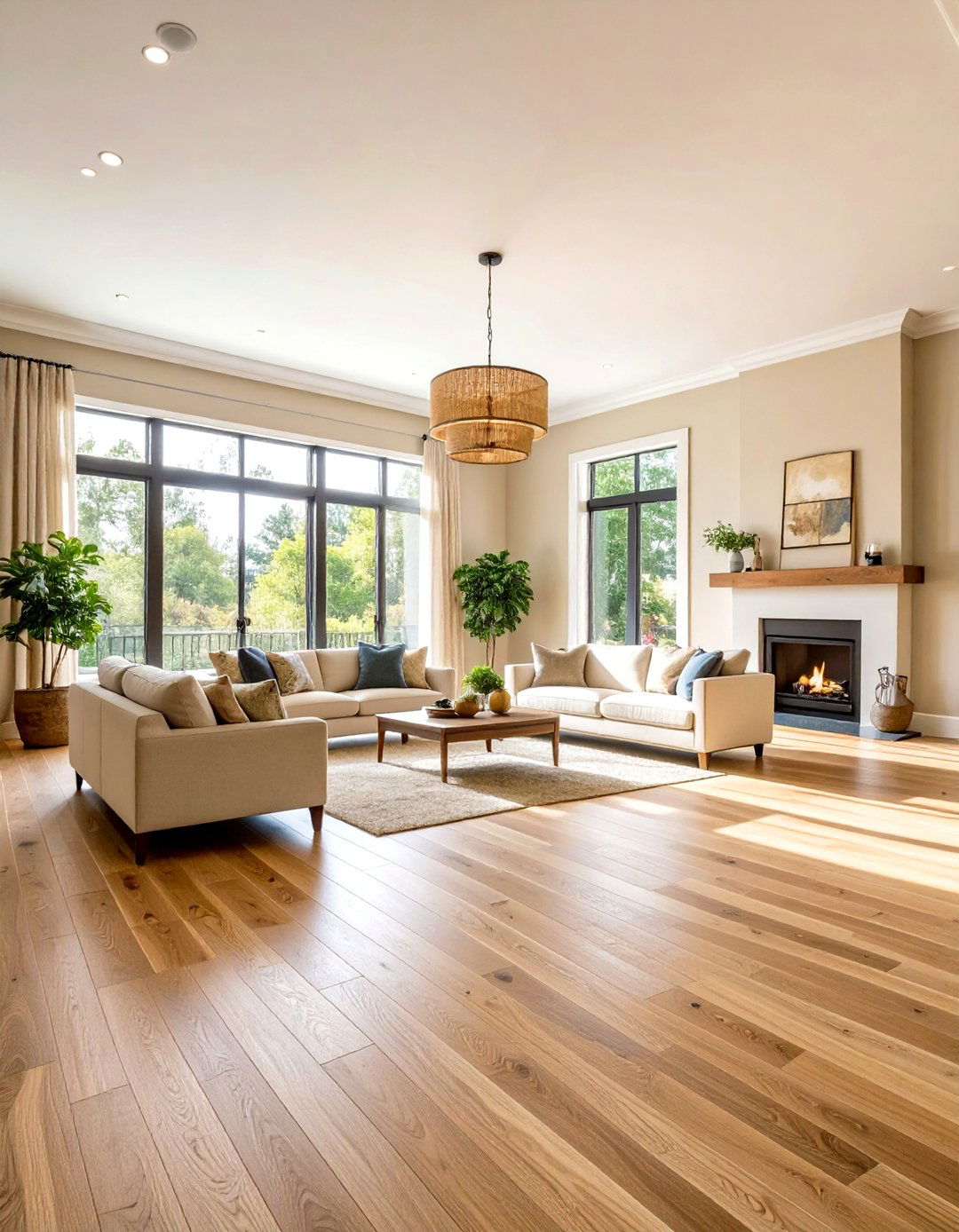 Natural Oak Wood Floor Beauty - 20 Wood Floor Design Ideas