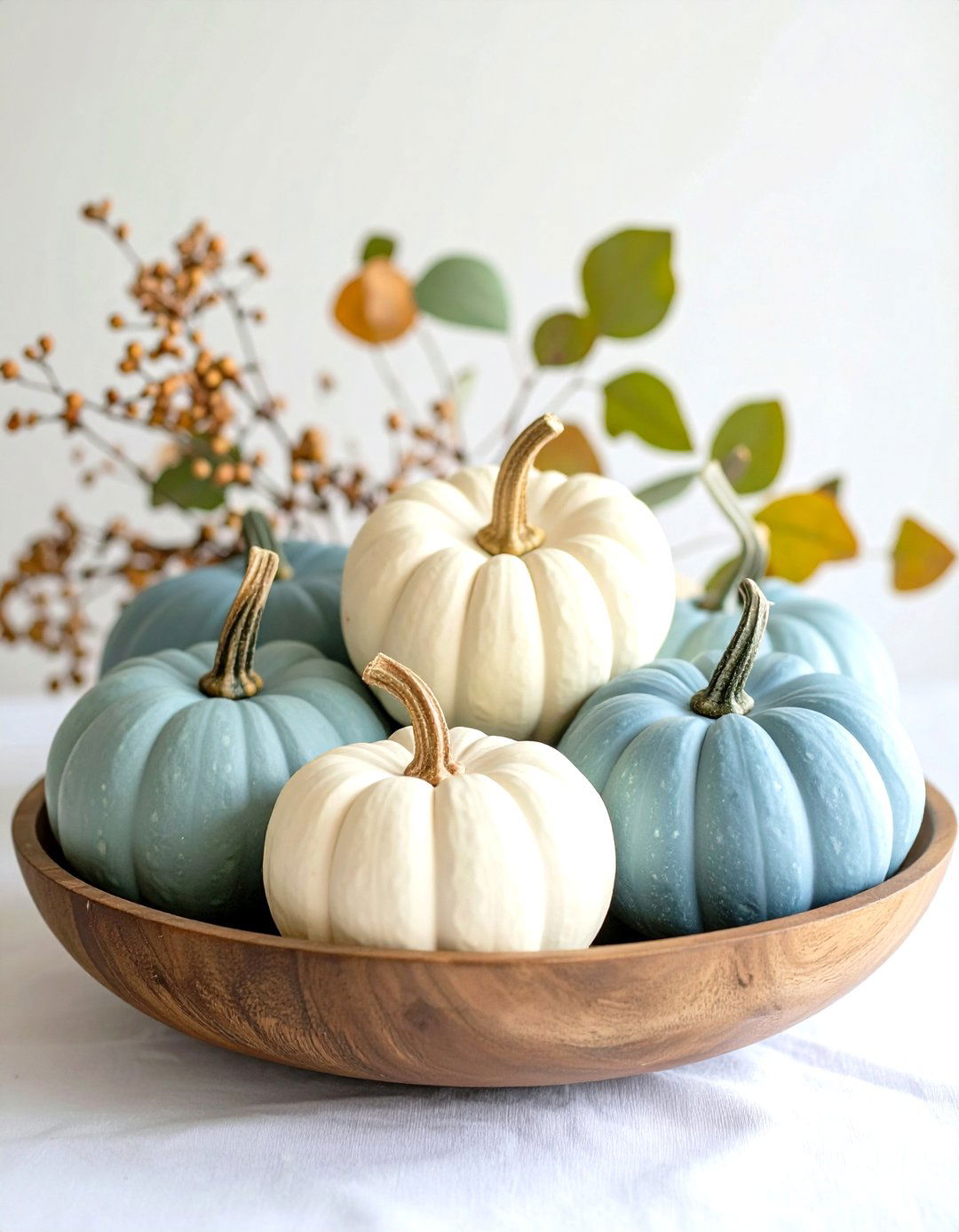 Natural Pumpkin and Gourd Displays for Fall Decor - 20 Fall Decor Ideas