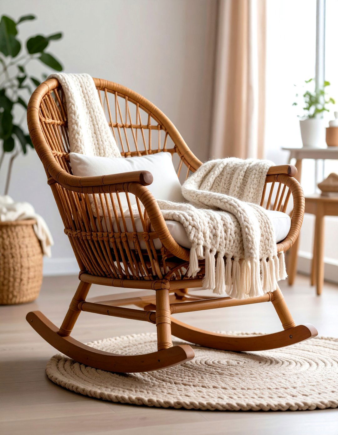 Natural Rattan Furniture - 20 Boho Nursery Ideas