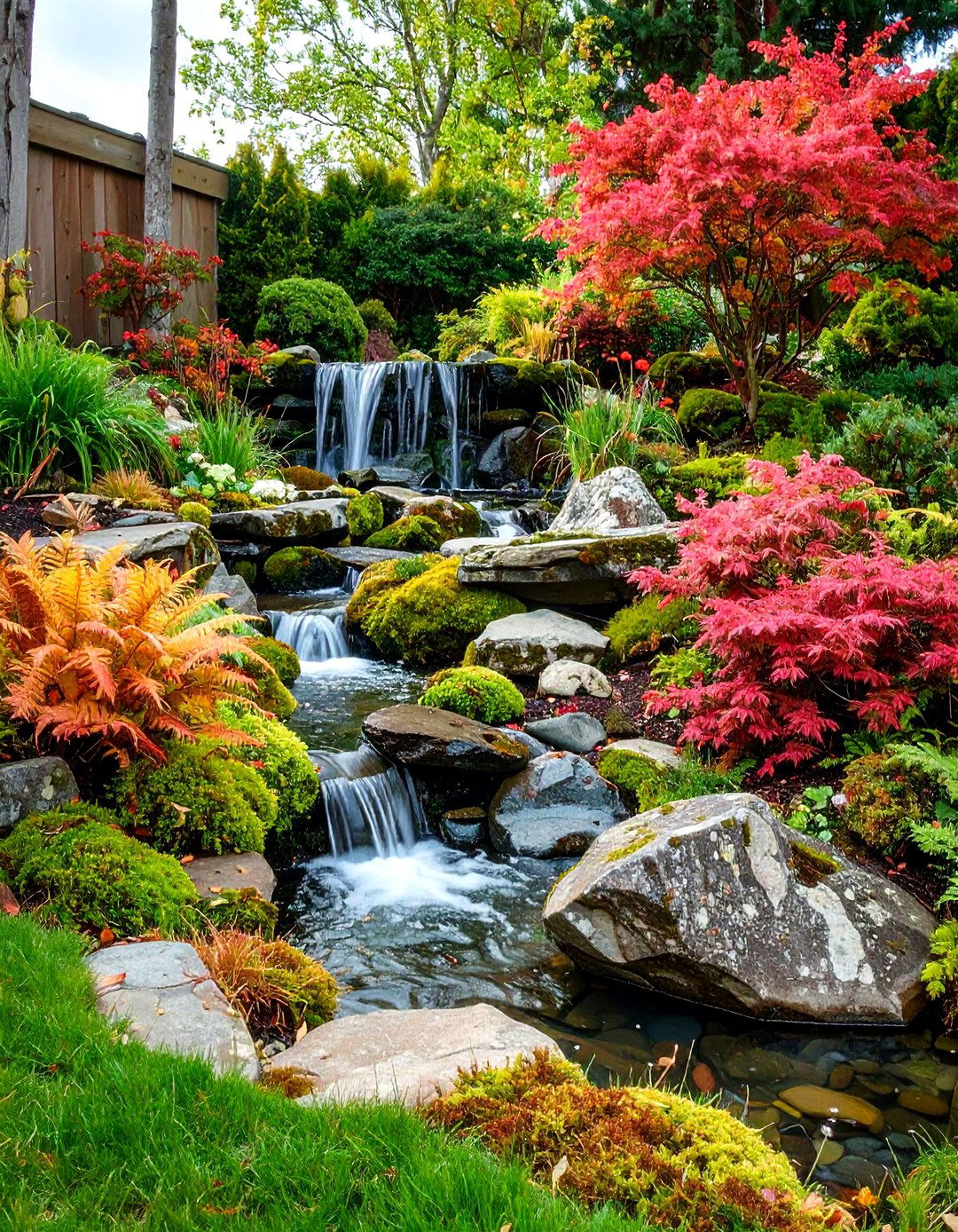 Natural Rock Cascade Pondless Waterfall - 20 Pondless Waterfall Ideas