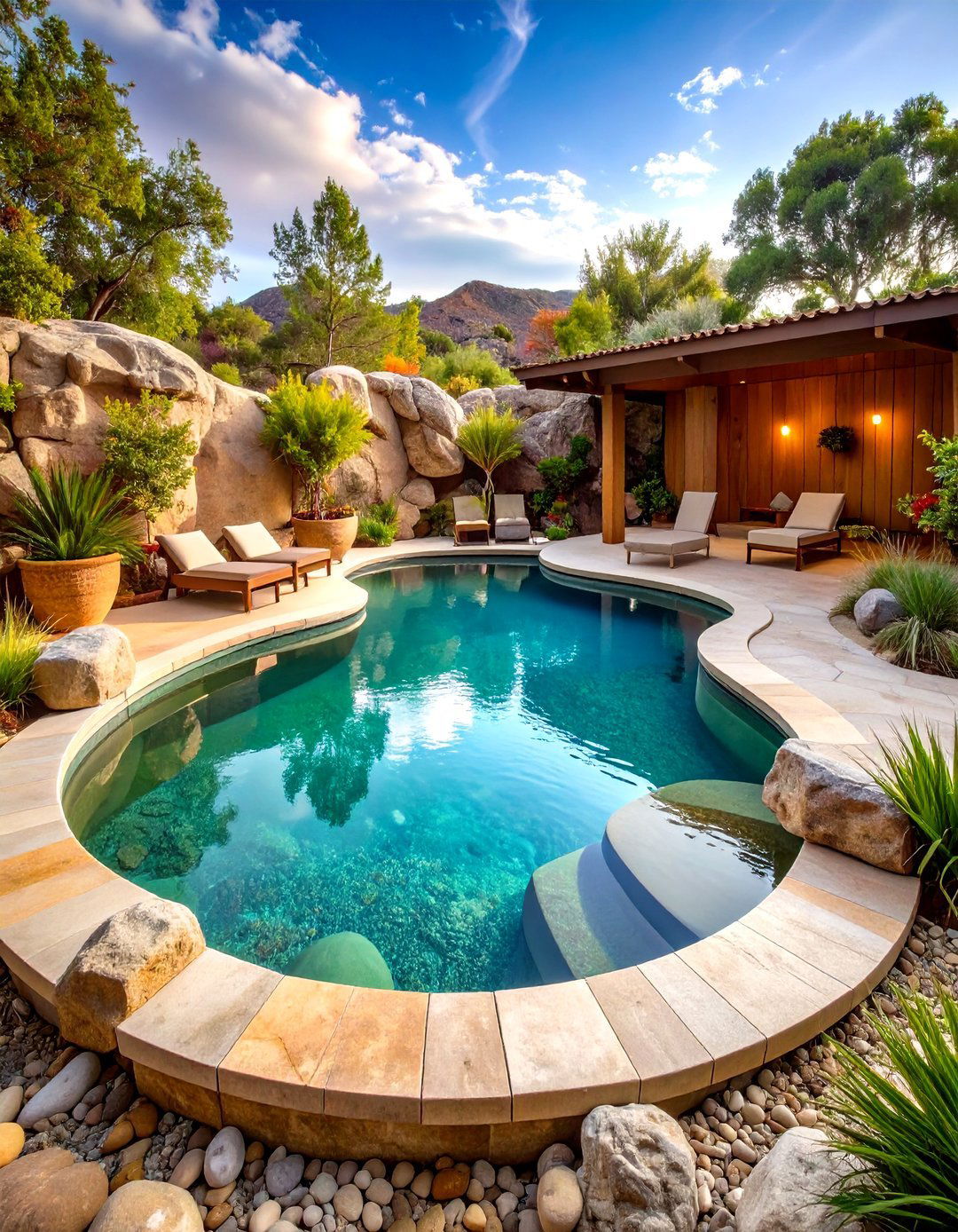 Natural Rock Lagoon Pool Design - 20 Lagoon Pool Design Ideas