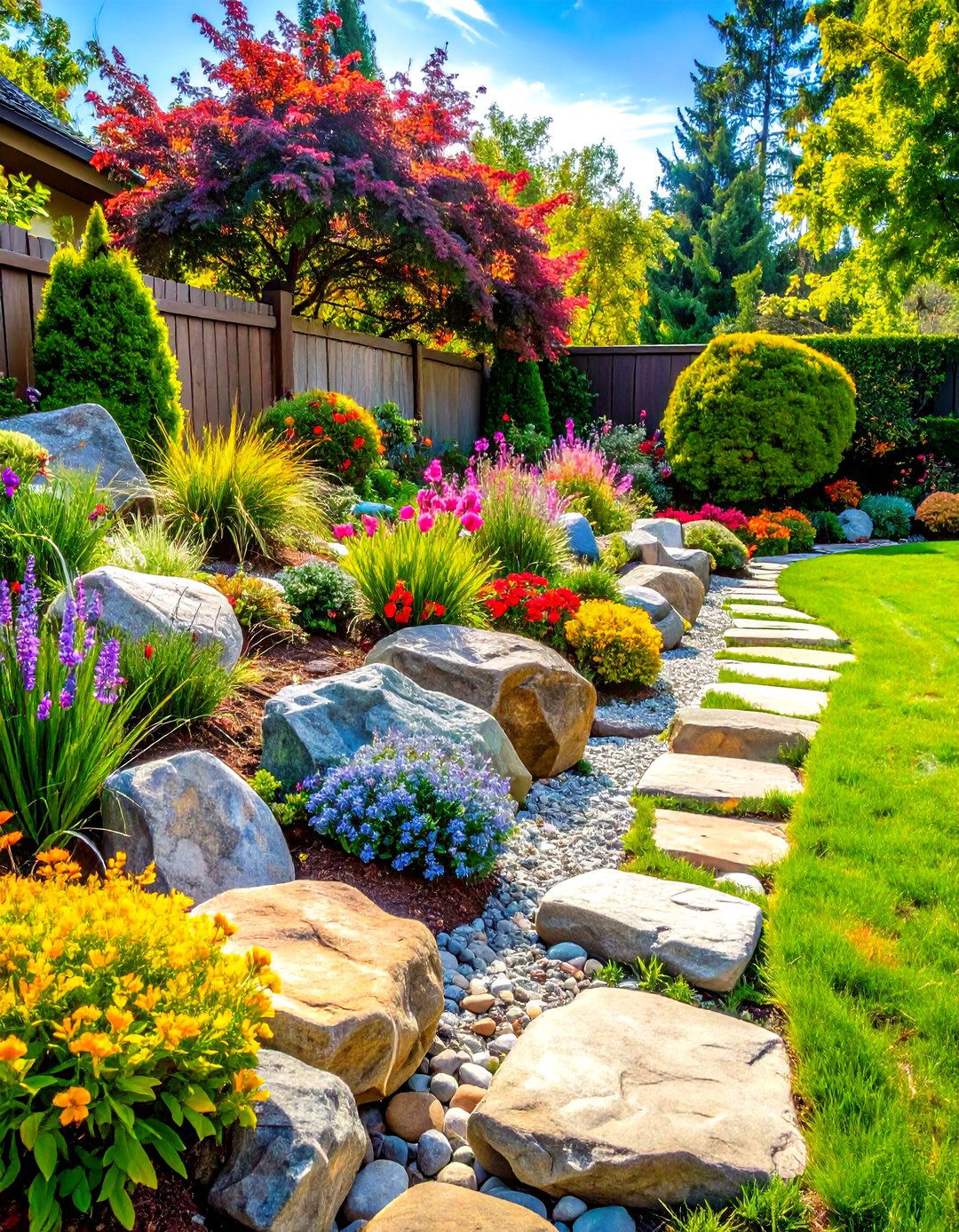 Natural Rock Outcroppings - 20 Stone Garden Edging Ideas