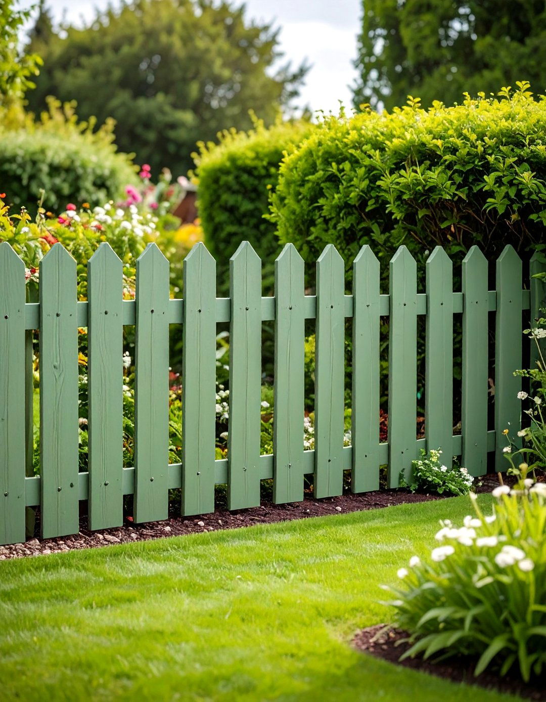 Natural Sage Green Garden Fence Colour - 20 Garden Fence Colour Ideas