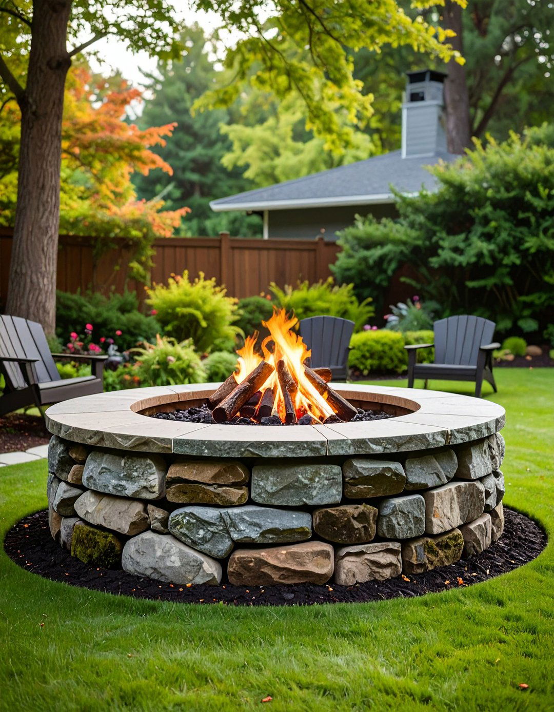 Natural Stone Fire Pit Construction - 20 Fire Pit Ideas