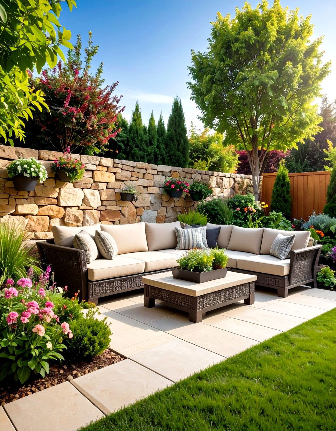 Natural Stone Patio Wall Designs - 20 Patio Wall Ideas