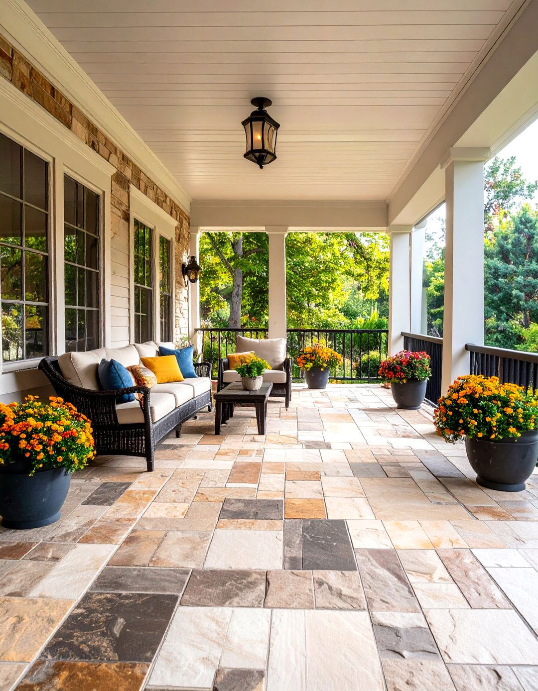 Natural Stone Porch Flooring - 20 Porch Flooring Options