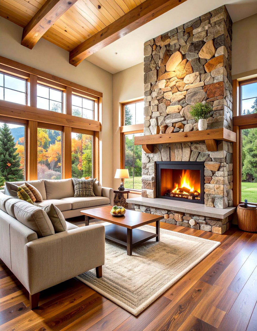 Natural Stone Veneer Wood Stove Surround - 20 Wood Stove Surround Ideas