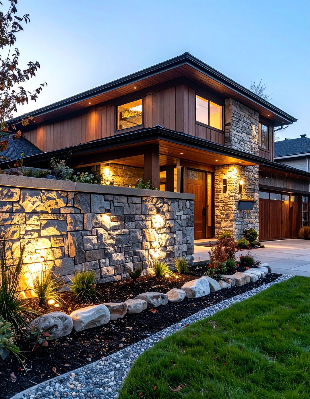 Natural Stone Wall Driveway Entrance - 20 driveway entrance ideas