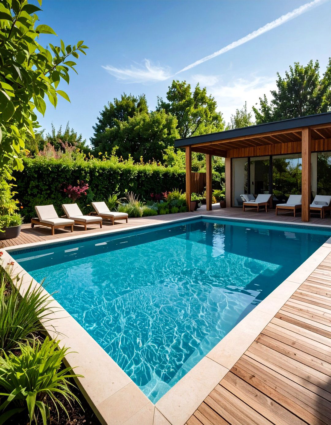 Natural Swimming Pool Water Feature with Bio Filtration - 20 Water Feature Ideas