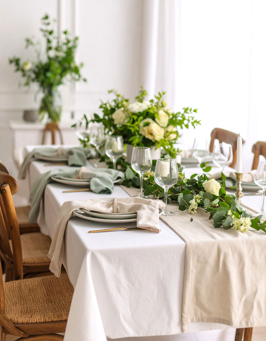 Natural Textile Colonial Dining Room Linens - 20 Colonial Dining Room Ideas