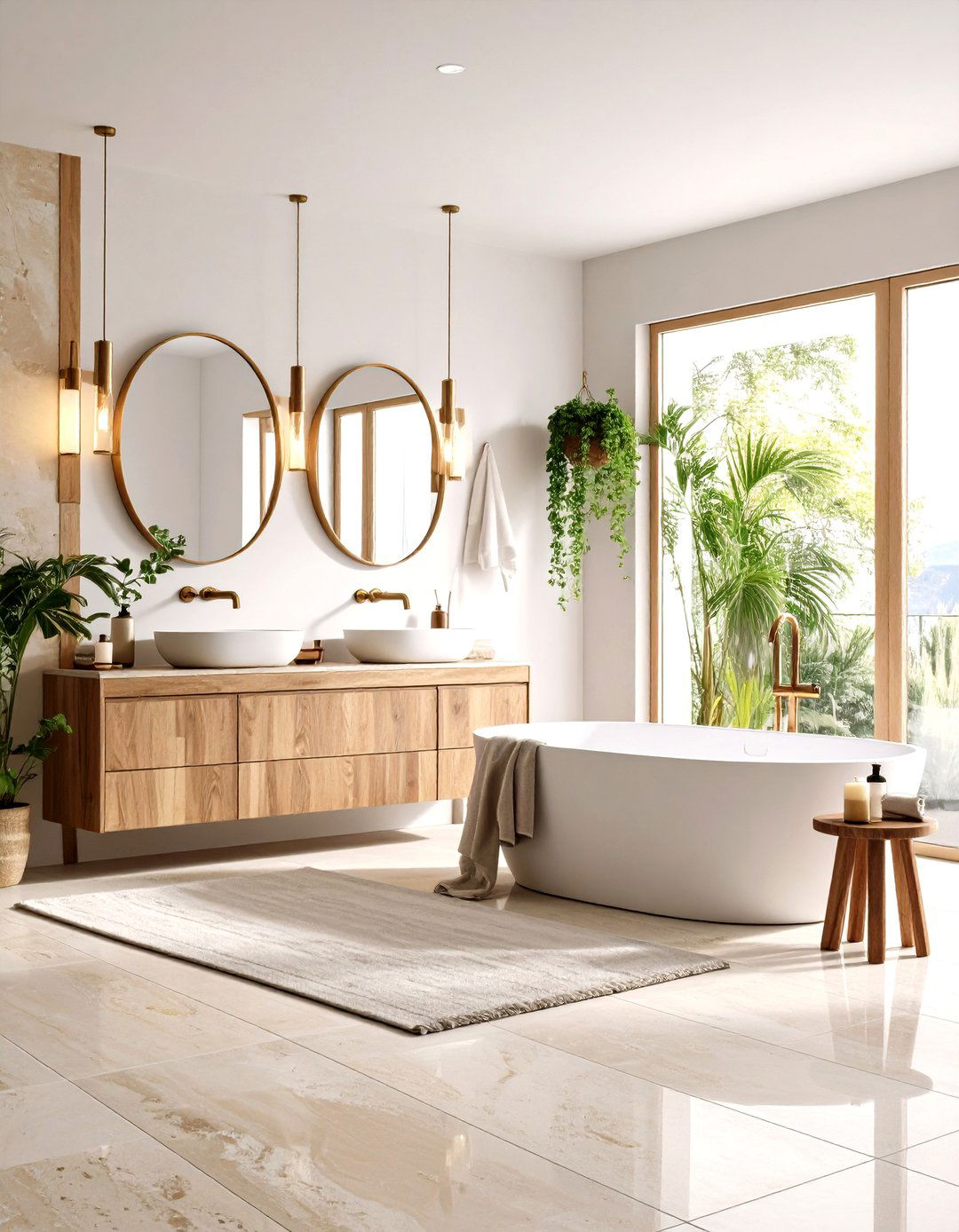 Natural Travertine Powder Room Floor Tile - 20 Powder Room Floor Tile Ideas